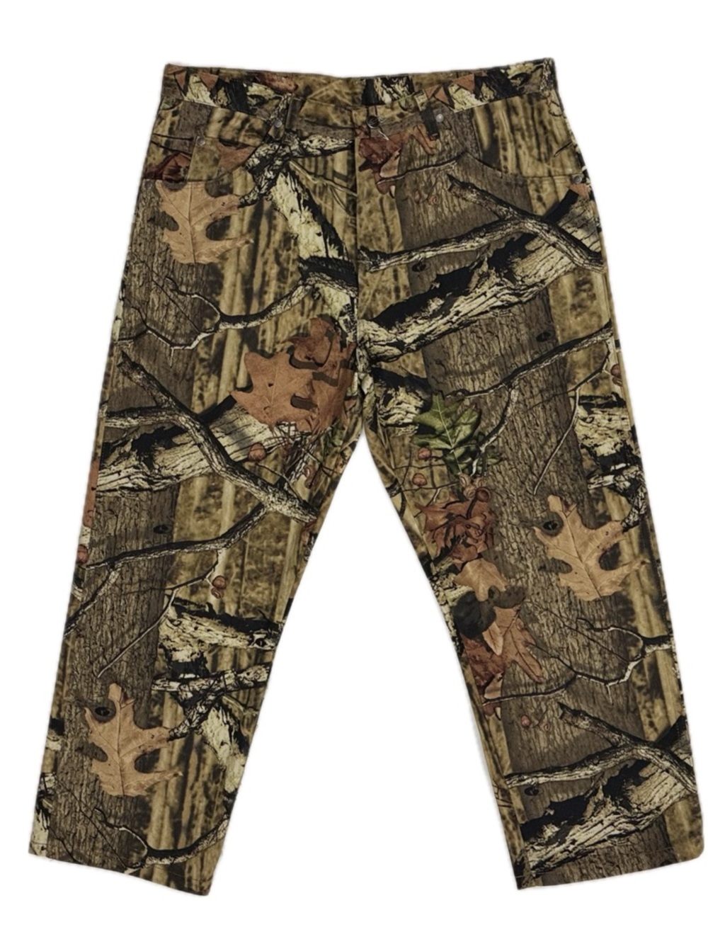 Vtg Y2K Wrangler Pro Gear Mossy Oak camo cotton canvas hunting pants men W36 I30